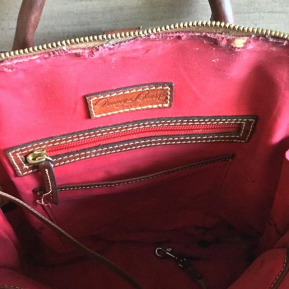 Dooney & Bourke Gray Ostrich Backpack with Brown Leather Trim main image 4